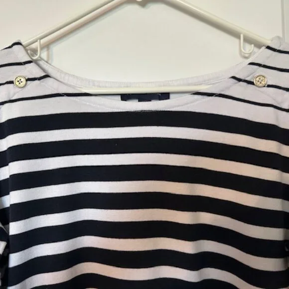 TOMMY HILFIGER RED, WHITE AND BLUE STRIPE TOP - Picture 3 of 5